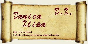 Danica Klipa vizit kartica